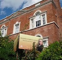 The front of Erasmus Darwin House on a sunny day